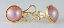 Pink Mabe Pearl Earrings