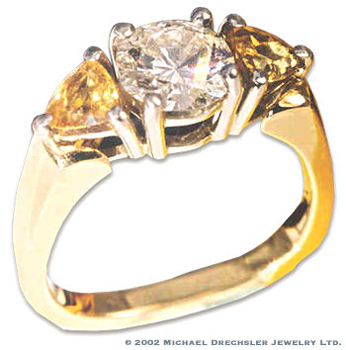 Diamond && Yellow Sapphire Ring