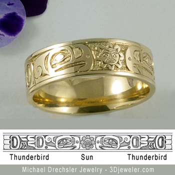 Thunderbird - Sun Spirit - Thunderbird Wedding Band