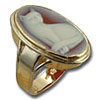 Carved Gem Cat Ring