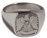 Platinum Signet Ring with Crest of Syria