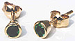 Bezel Set Emerald Earrings