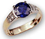 Sapphire && Diamond Ring