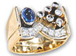 Sapphire Cabochon Wedding Set