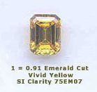 Vivid Yellow Emerald Cut Cultured Diamond