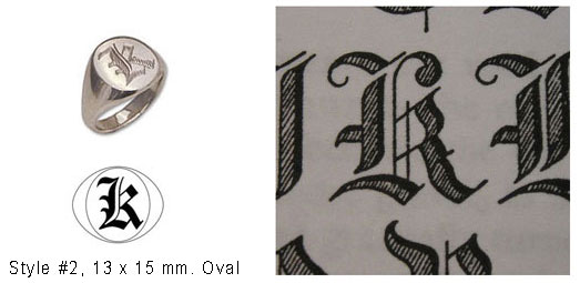 Platinum Signet Ring with Monogram