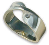 Gold Mobius Strip Wedding Band
