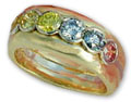 Spectrum Coloured!<br> Lab Created Diamond Ring