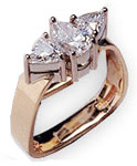 Pear Shape && Trillion Diamond Wedding Rings