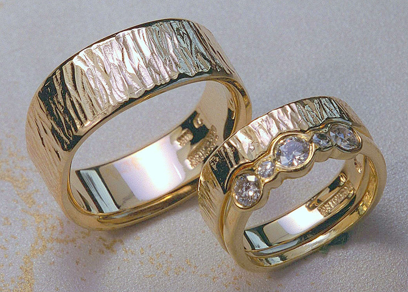 Custom Design Engagement && Wedding Rings