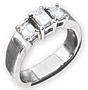 Emerald Cut Diamond Three Stone Ring