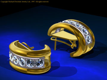 Pave Diamond Earrings 1