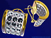 Pave Diamond Earrings - Three Row