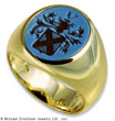 Carved Gemstone Crest Ring