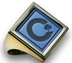 Carved Gemstone Corporate Crest Ring