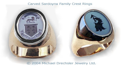 Carved Gemstone Signet Rings