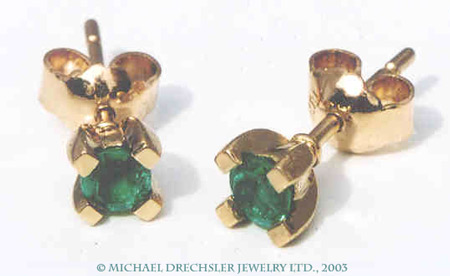 Four Claw Emerald Earrings