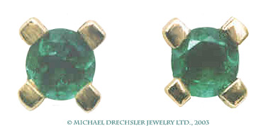 Four Claw Emerald Earrings