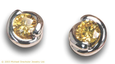 Lab Created Diamond Earrings with a Twist