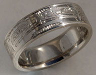 Bear && Eagle Wedding Band
