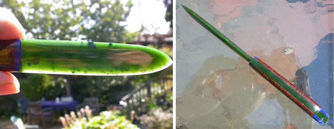 Jade Knife Blade with Dinosaur Bone Handle