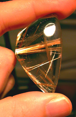 Rutilated Quartz Freeform Designer Cabochon