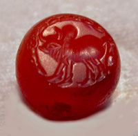 Sassanian Carnelian Seal - Zebu